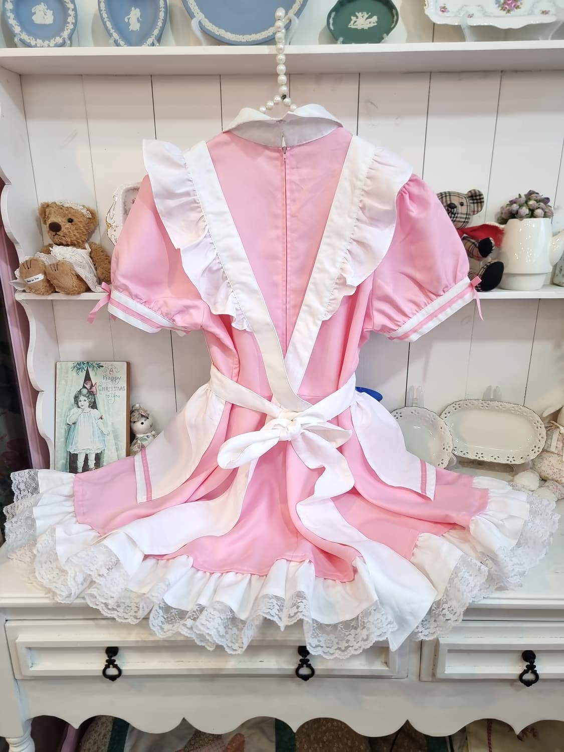 핑크 레이스 프릴 메이드의상 상품이미지6