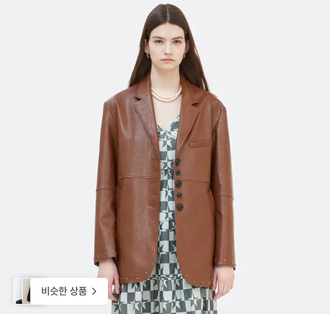 경 레더자켓 Oversize Studded Leather Jacket 상품이미지1