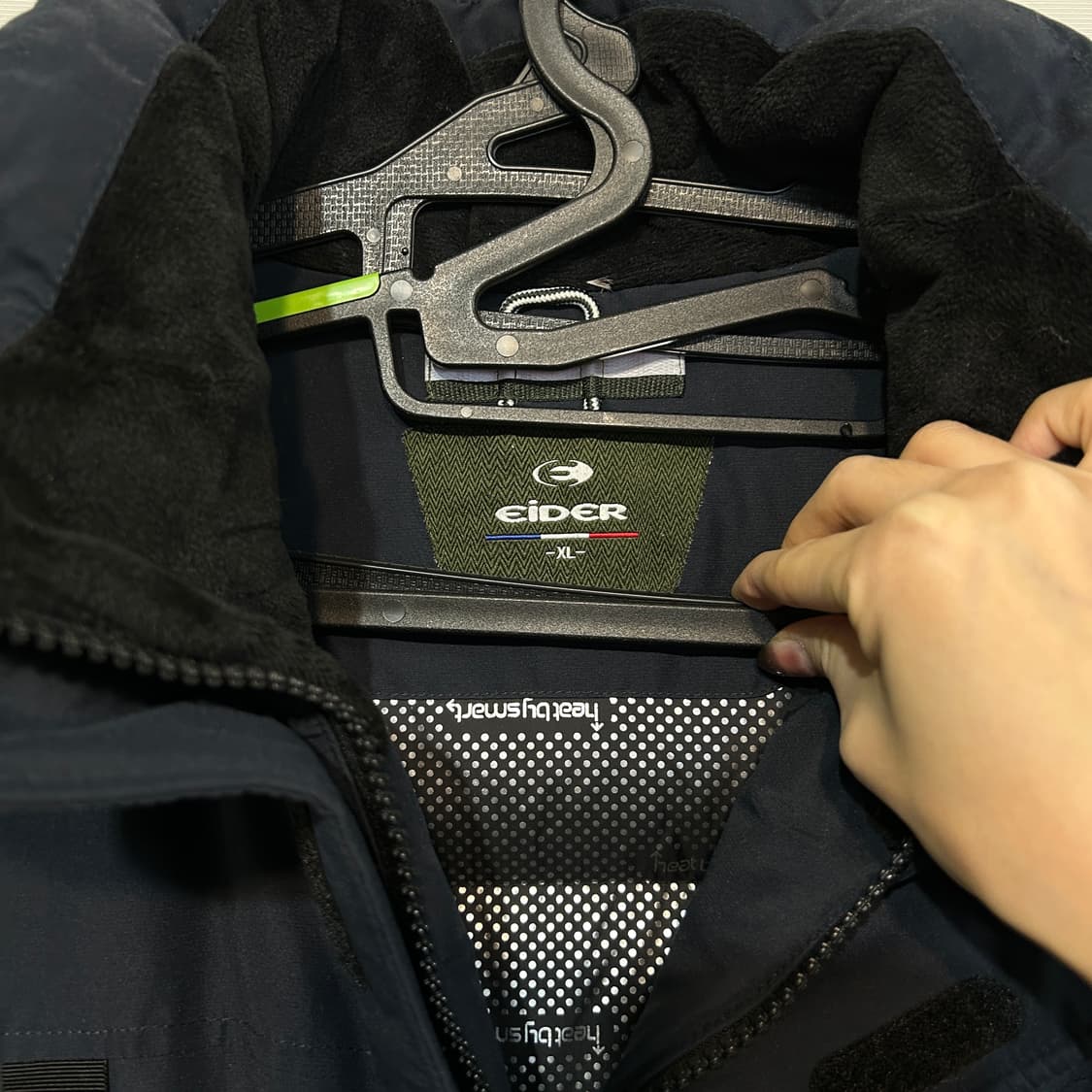 아이더 남성 덕다운 롱패딩 105 네이비 상태최상 상품이미지2