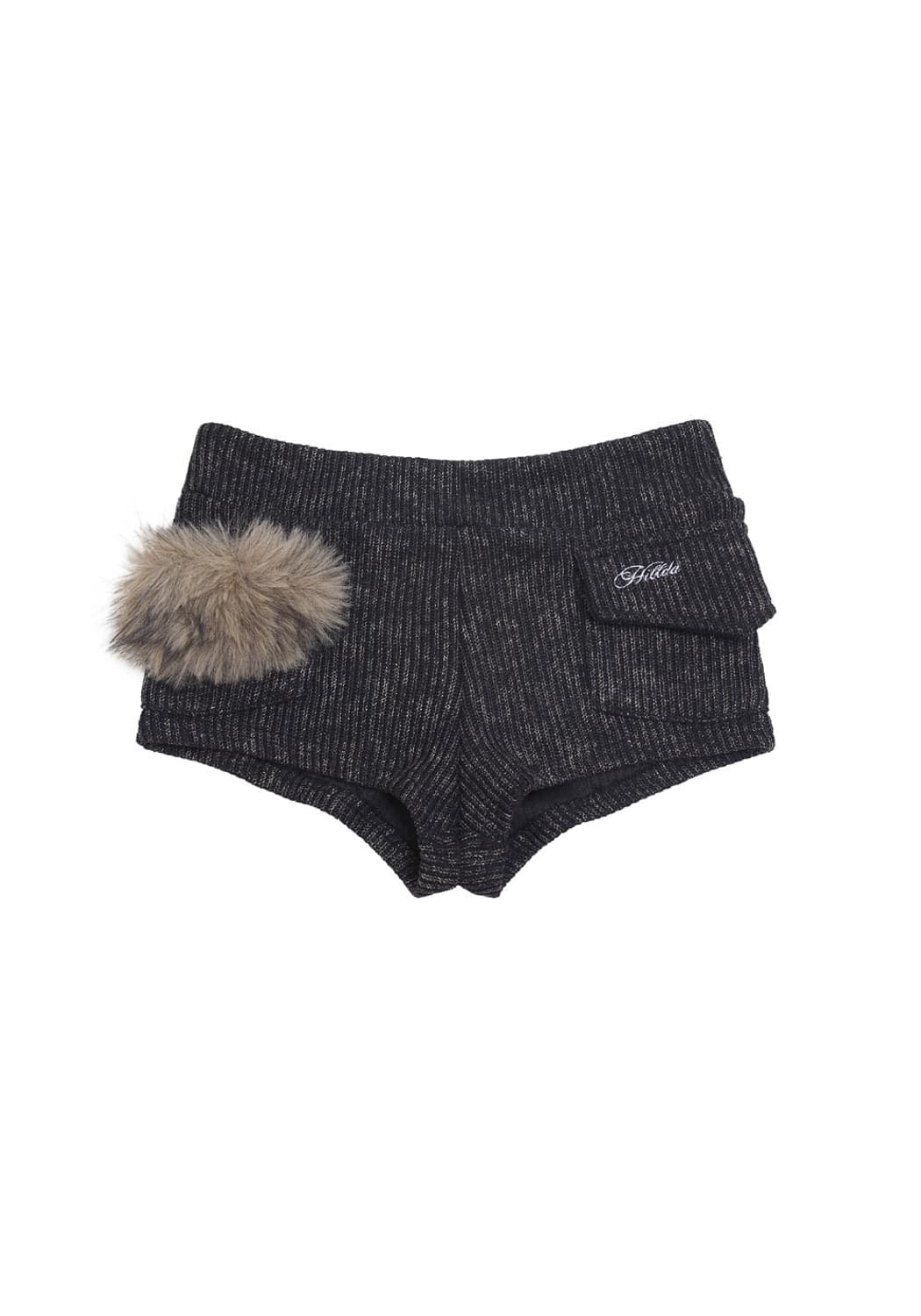 Hillda Fur Knit Short [Black] 상품이미지1