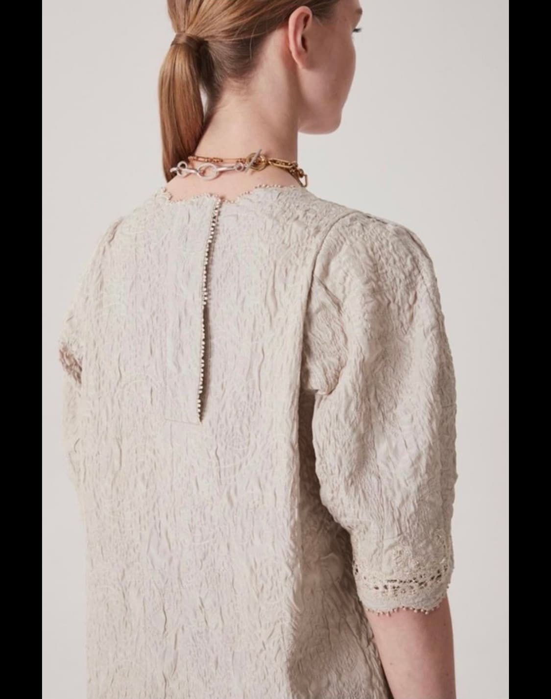 TIME 타임 스캘럽 자수 블라우스 상품이미지2