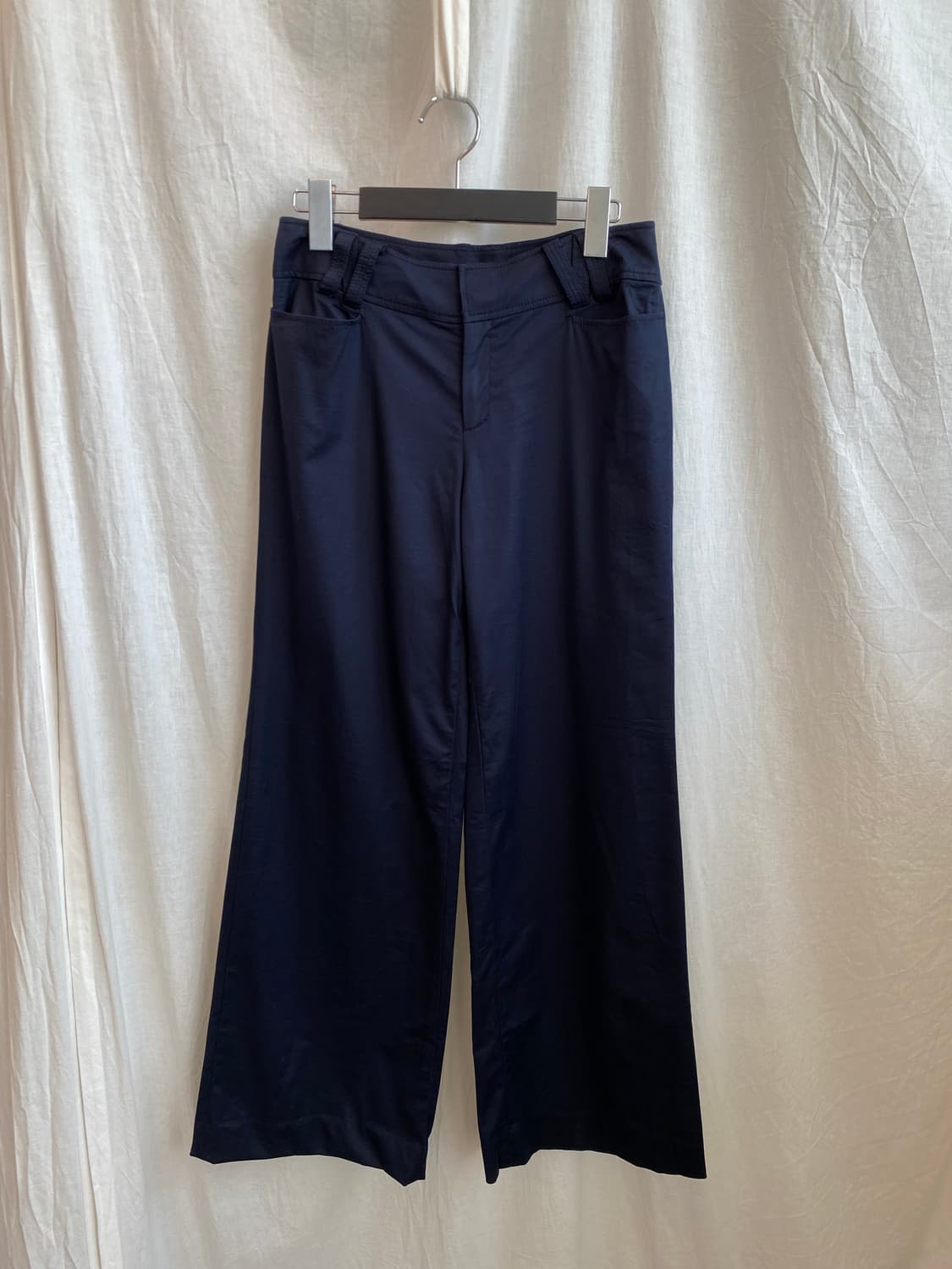 네이비 세미와이드 로우라이즈팬츠(25) 상품이미지1