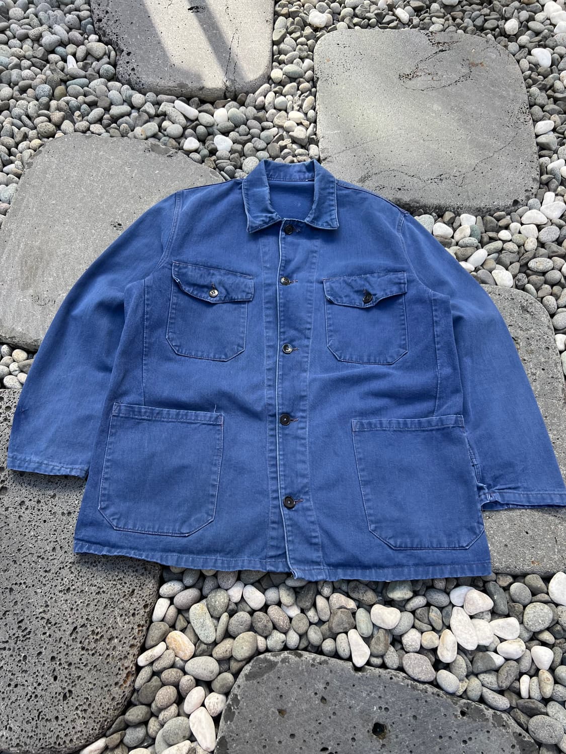 WASHING BLUE OLD VINTAGE BELTED 프렌치워크자켓 상품이미지1