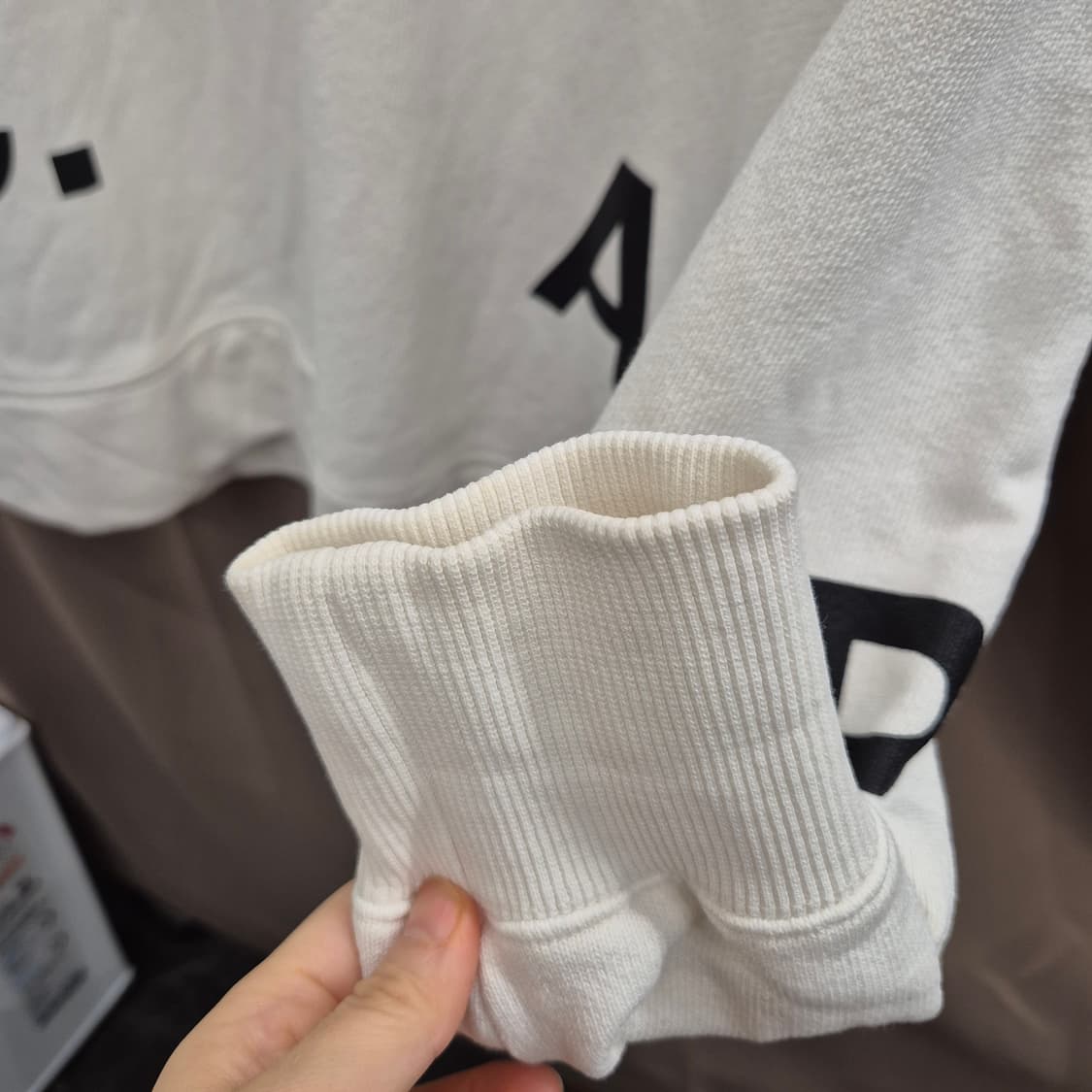 아페쎼 흰색 후드티 M 상품이미지4