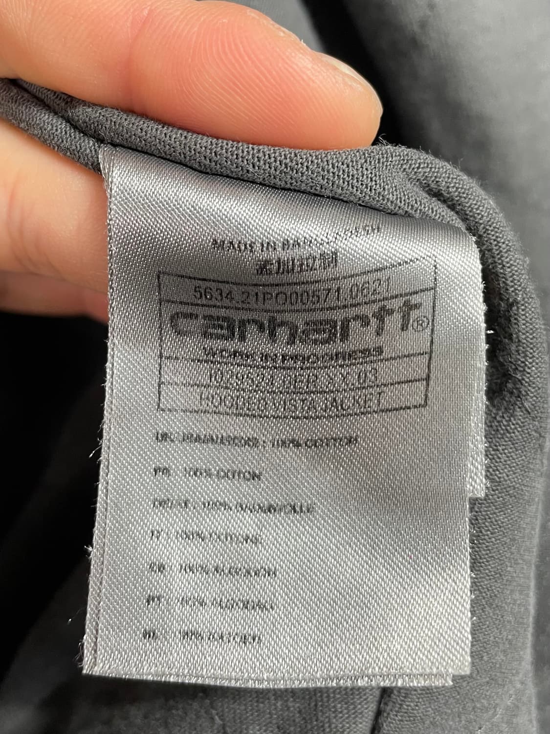 칼하트 웍스아웃 피그먼트 워싱 헤비 스웻 후드집업 (on.93)   상품이미지8