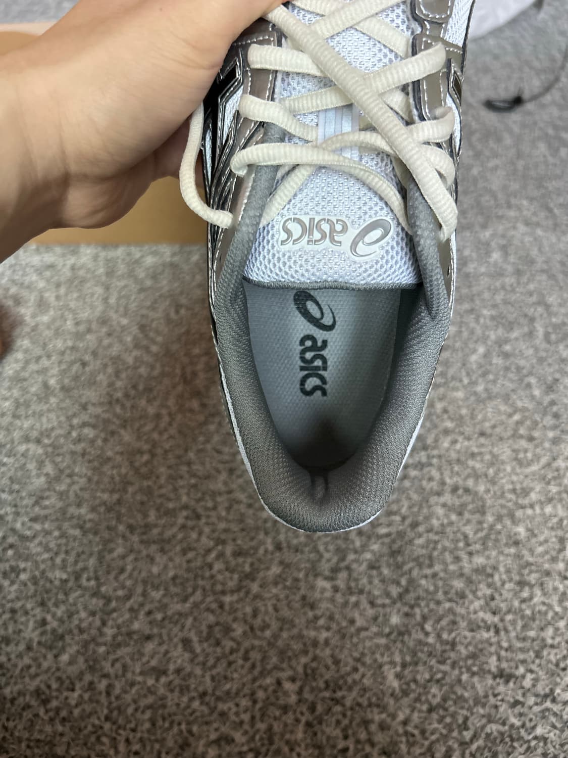 [1회착/풀박스] 아식스 조그100S 265 화이트 블랙 새상품급 상품이미지9