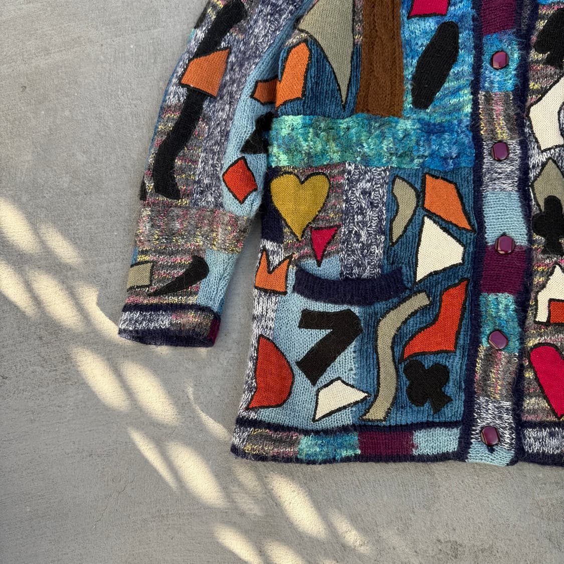 L.fashion 패치워크 니트 자켓 상품이미지2