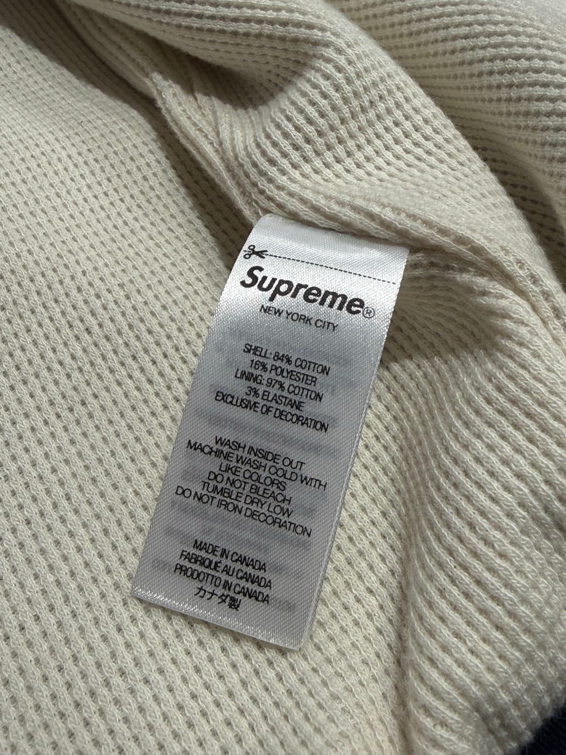 [L] 슈프림 아크 써멀 라인드 집업 후드 스웨트셔츠 네이비 - 25FW 상품이미지5