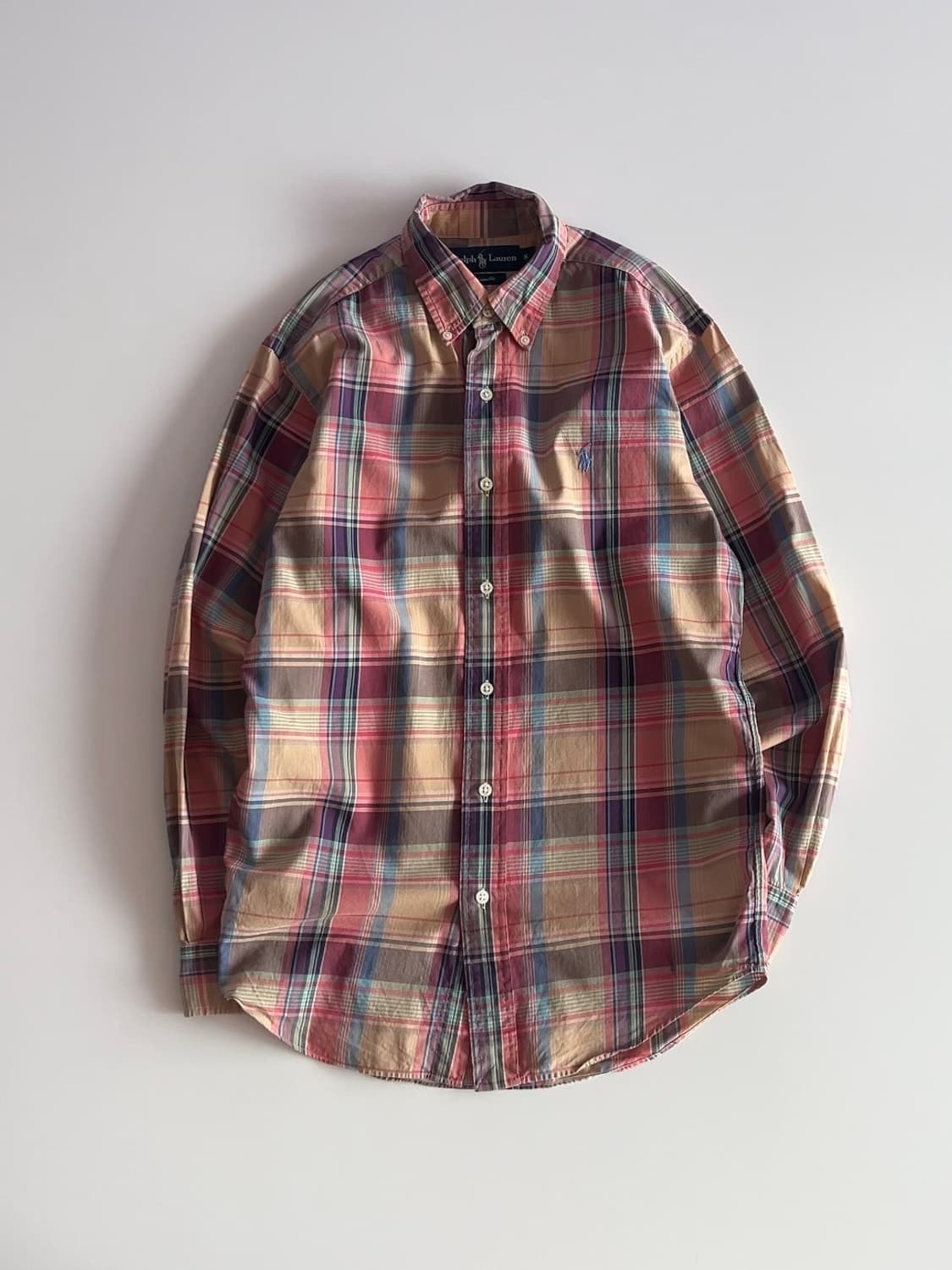 폴로 랄프로렌 커스텀핏 체크 셔츠 S 상품이미지1