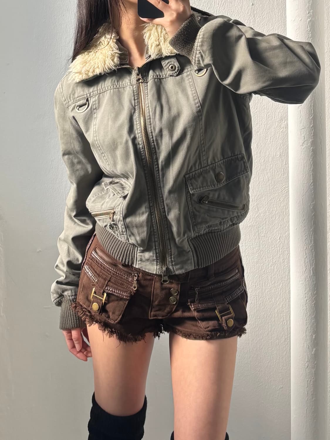 Abercrombie Vintage Fur Collar Jacket 상품이미지4