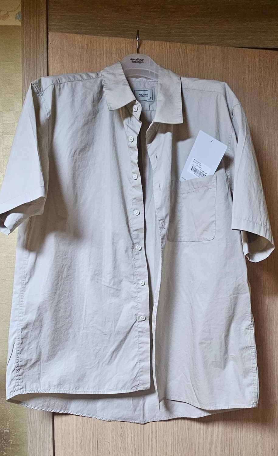 1)어나더오피스 데일리 그레이 반팔셔츠(미착용) 상품이미지2