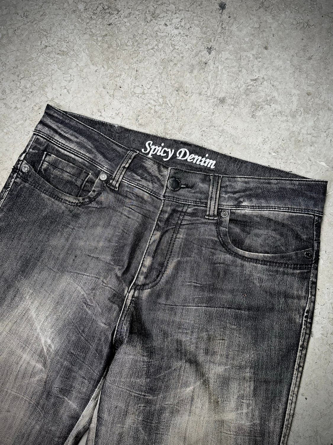 Spicy Denim – Black Wash Denim Pants 상품이미지2