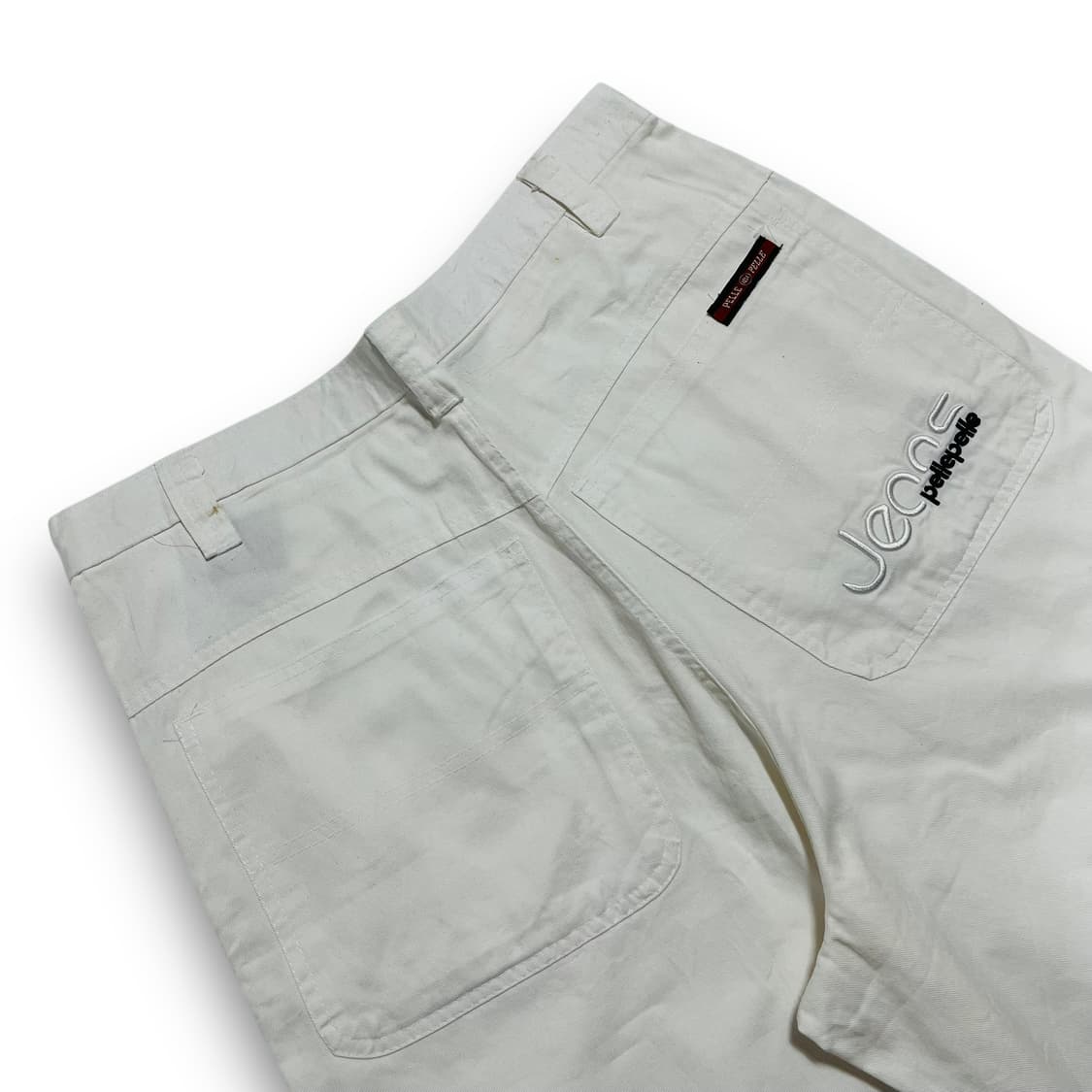 펠레 펠레 90s 올드스쿨 힙합 화이트 와이드 반바지 상품이미지2