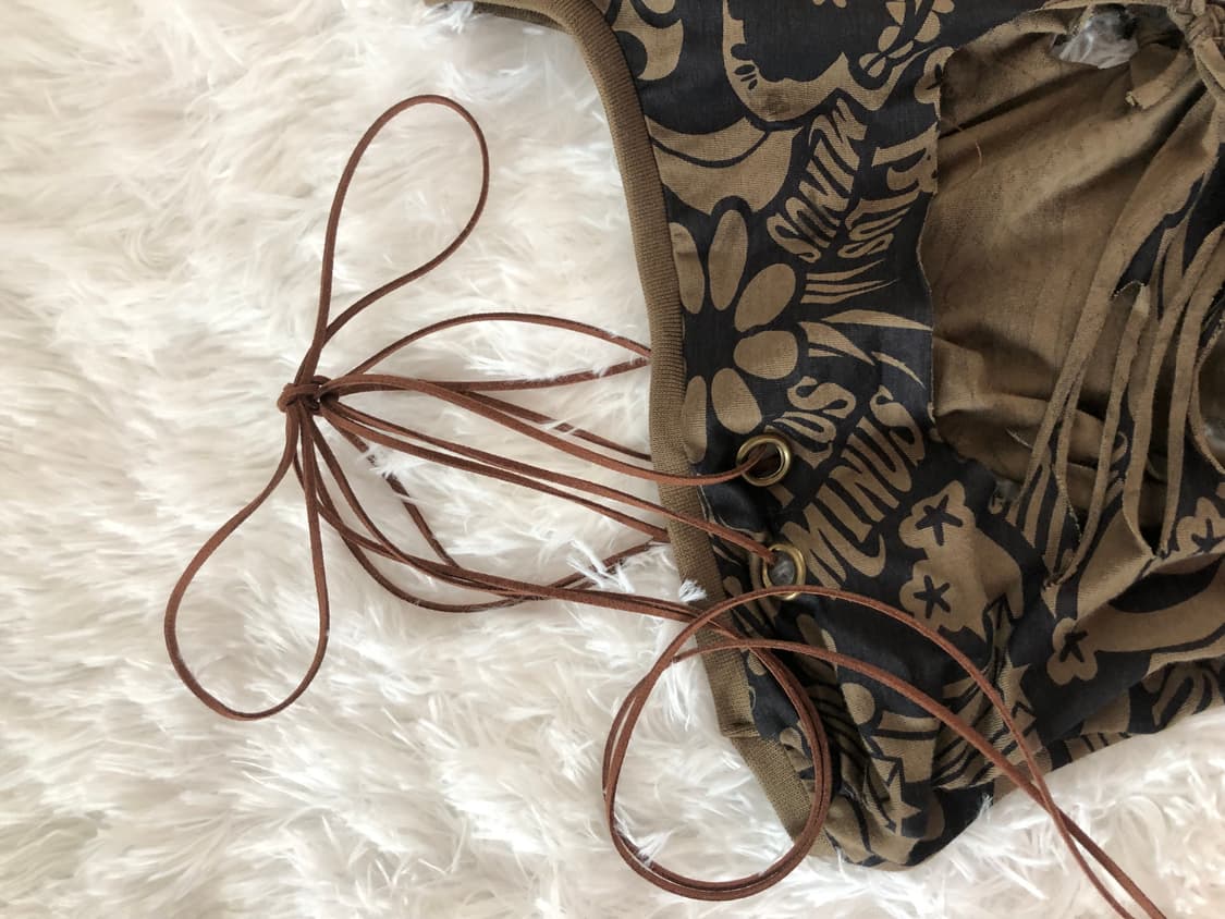Y2K brown cutting top 상품이미지8