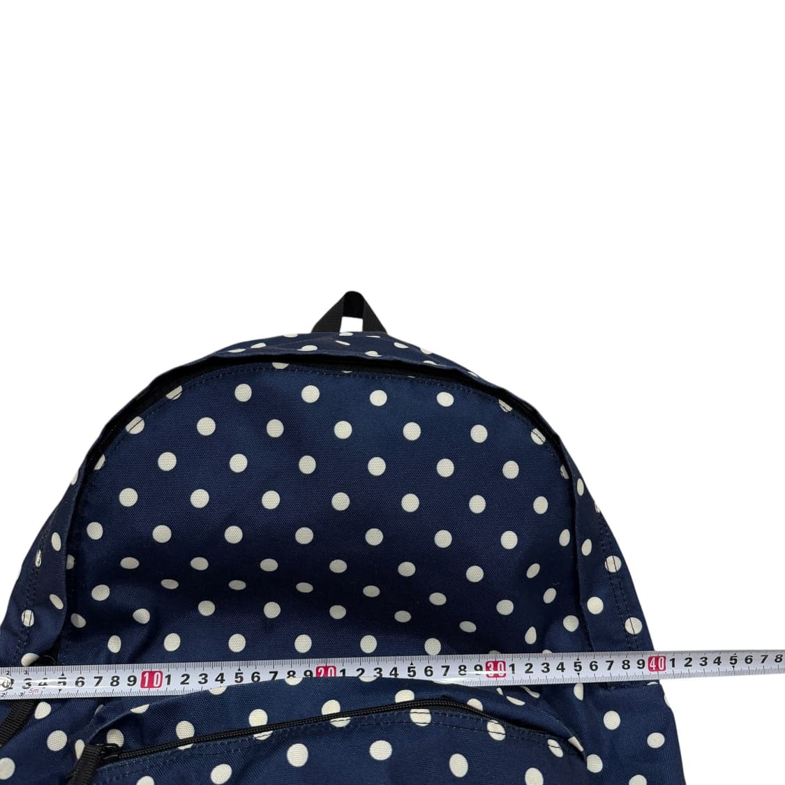 탑텐 빈티지 모리걸 도트 땡땡이 폴카 패턴 백팩 가방 네이비 상품이미지6