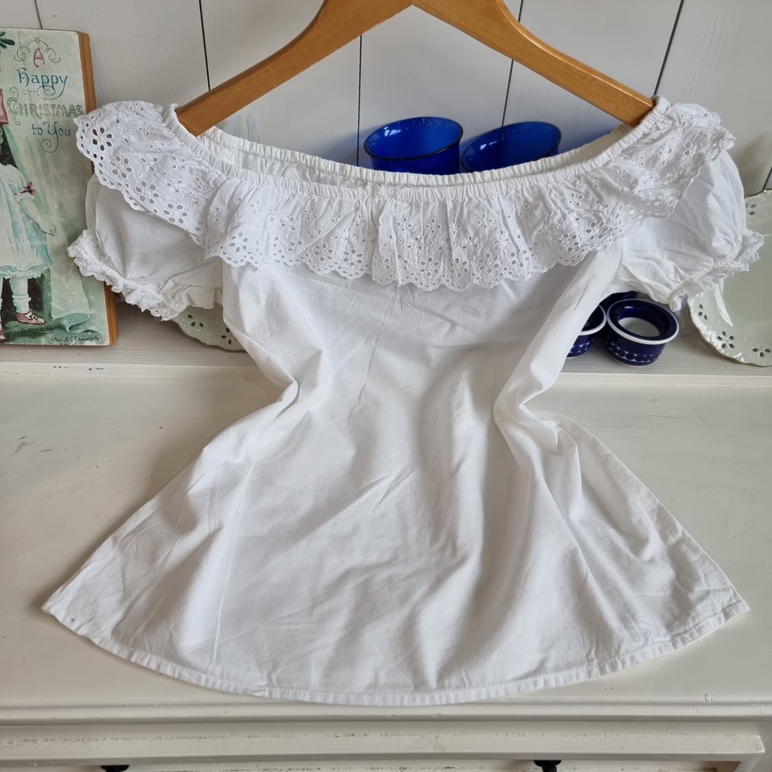 질 스튜어트(JILL STUART) 화이트 코튼 블라우스 상품이미지4