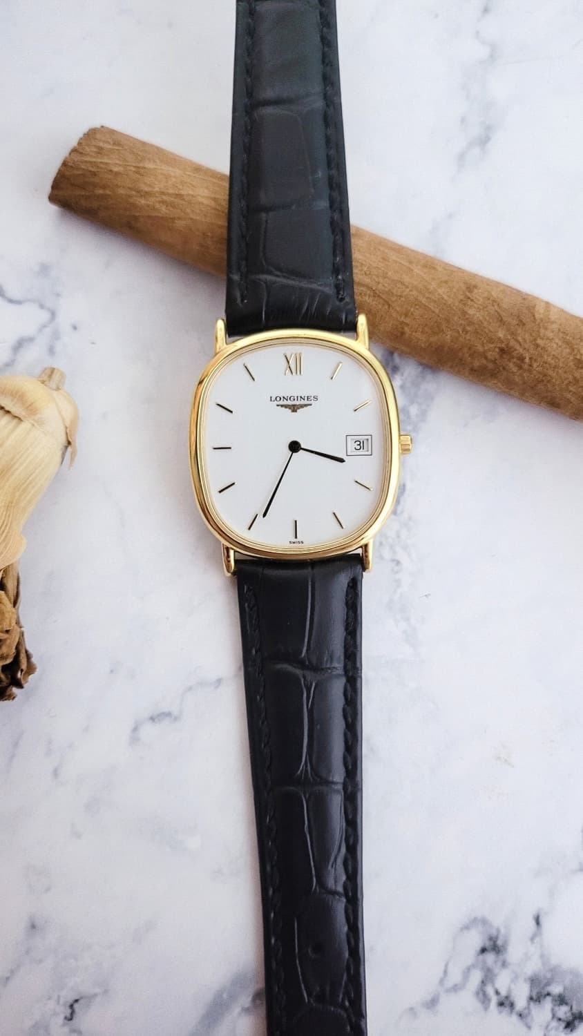 정품 론진 라 그랑드 클래식 엘립스 디자인 쿼츠 시계 상품이미지4