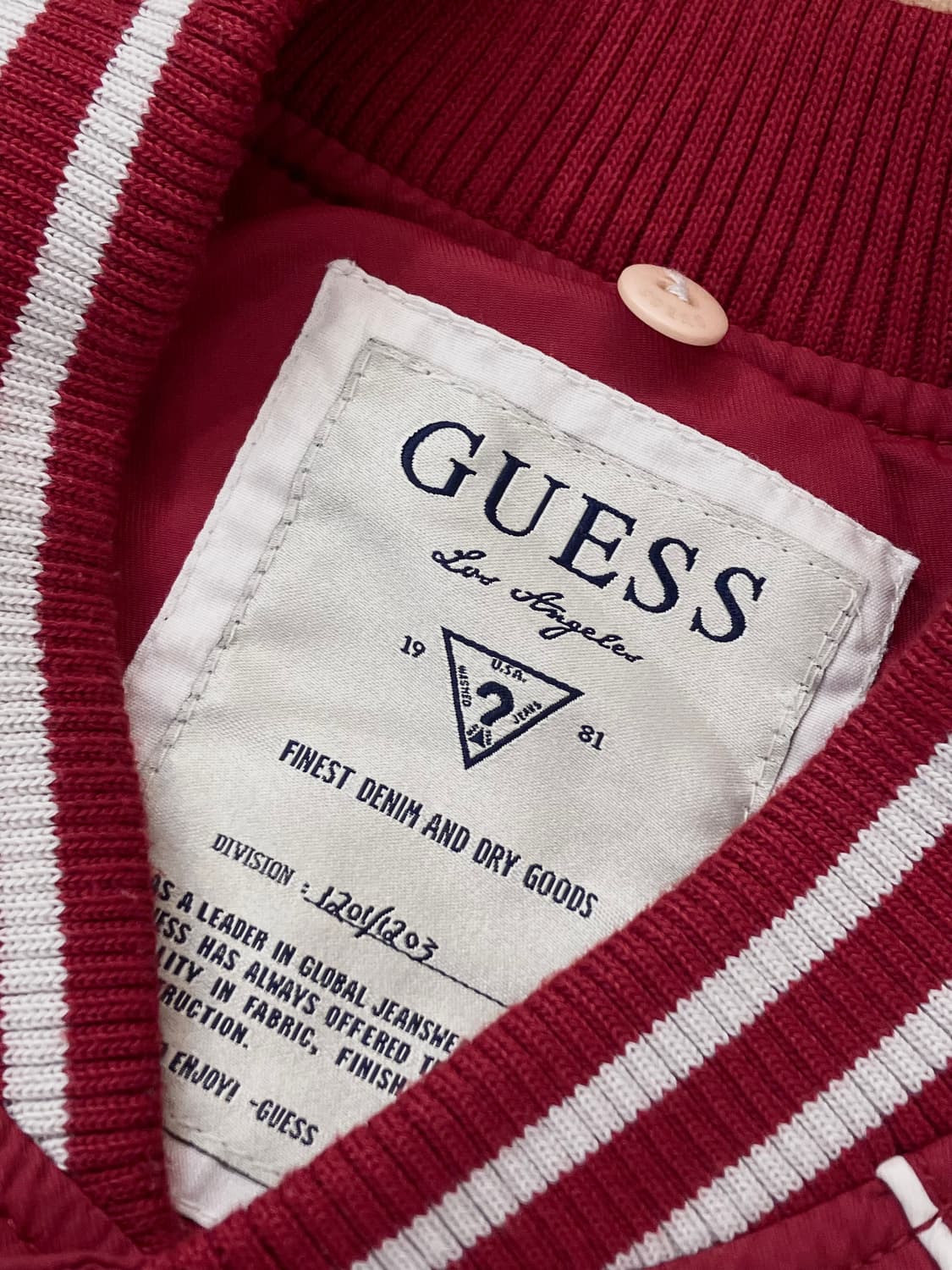 게스 올드스쿨 배색 바람막이 점퍼 레드 L #csz2917 상품이미지5