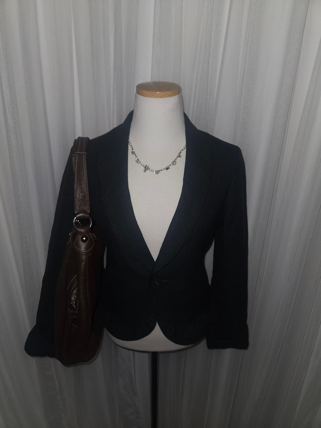 rope picnic 다크그린 러플 블레이저 상품이미지2