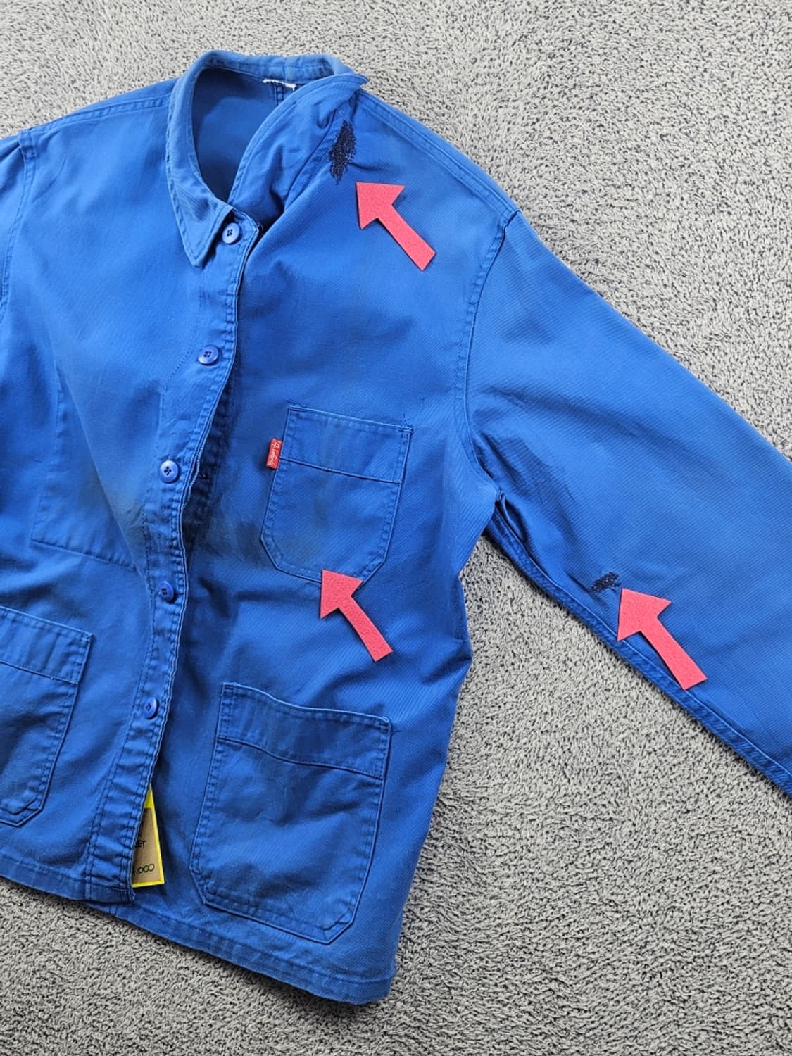 빈티지 3포켓 프렌치 워크 자켓 (XL추정) / 11505 상품이미지7