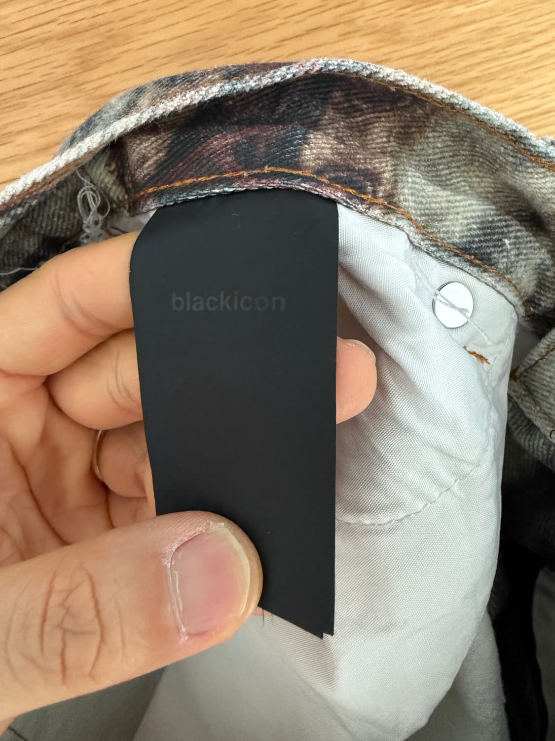 Pre owned 프린팅 와일드 데님 팬츠 상품이미지5