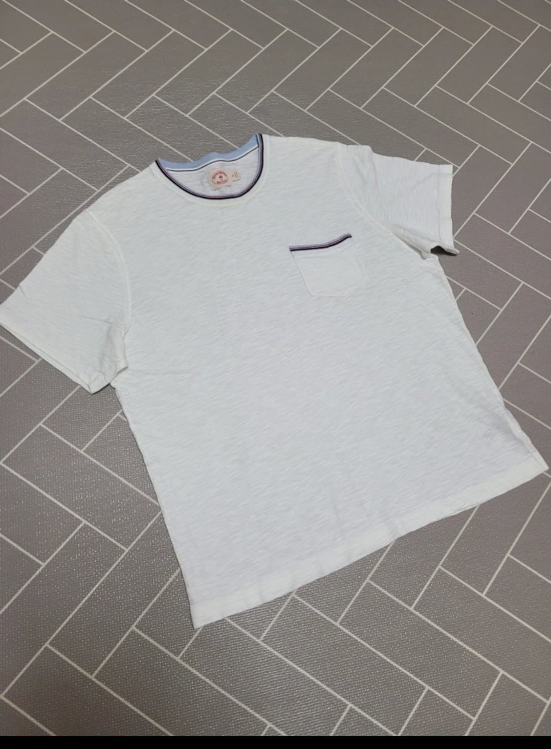 브룩스브라더스 배색 포켓 코튼 반팔 XL 상품이미지1