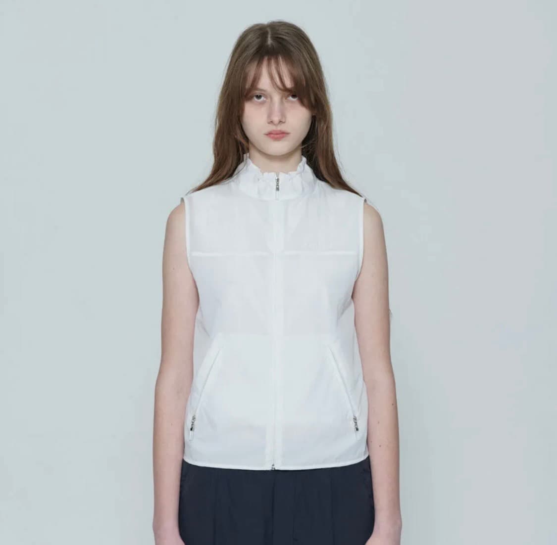 엔조블루스 트랙 베스트 조끼(White) 상품이미지1