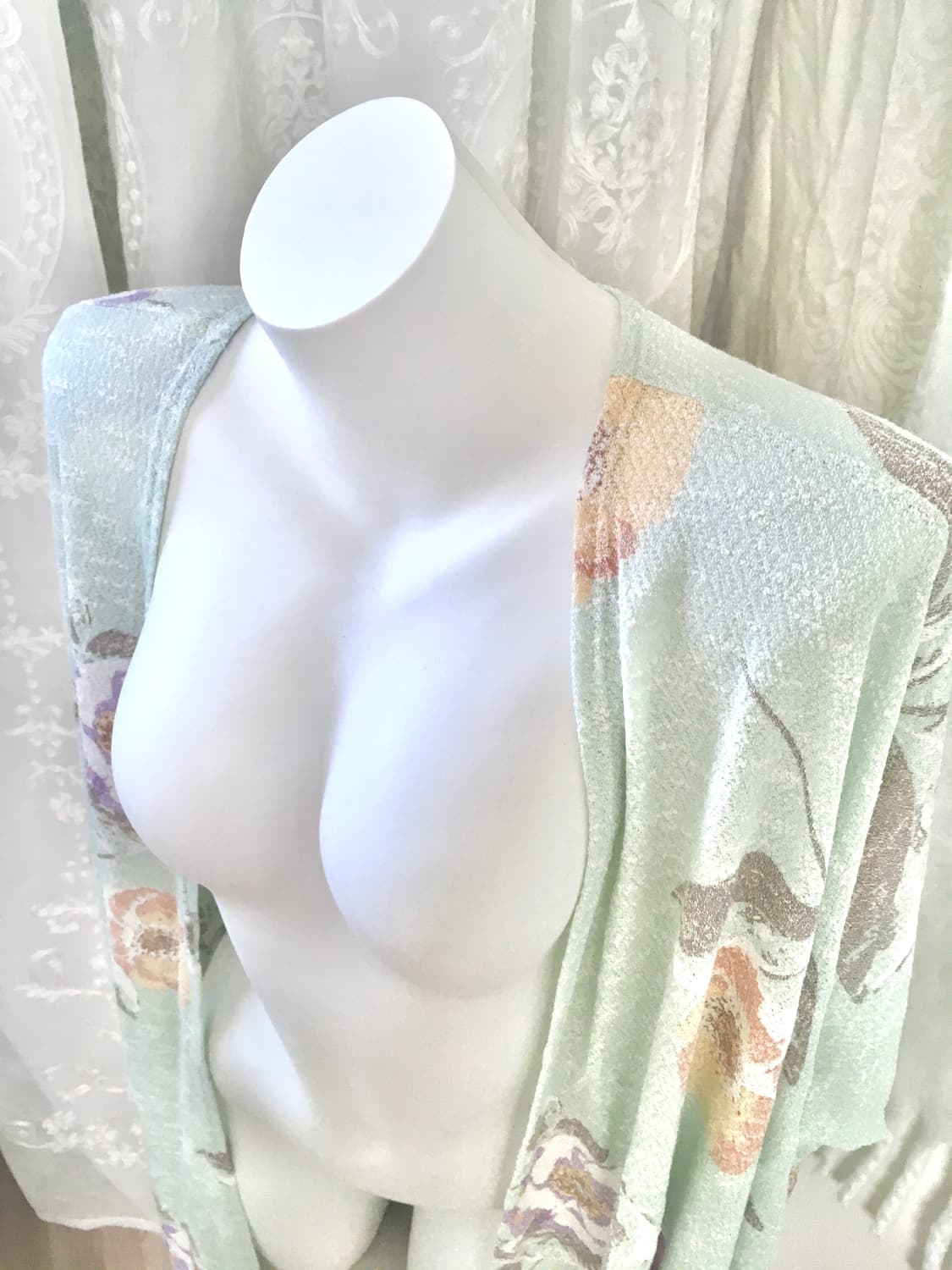 오리엔탈 플라워 민트 롱 가디건  상품이미지6