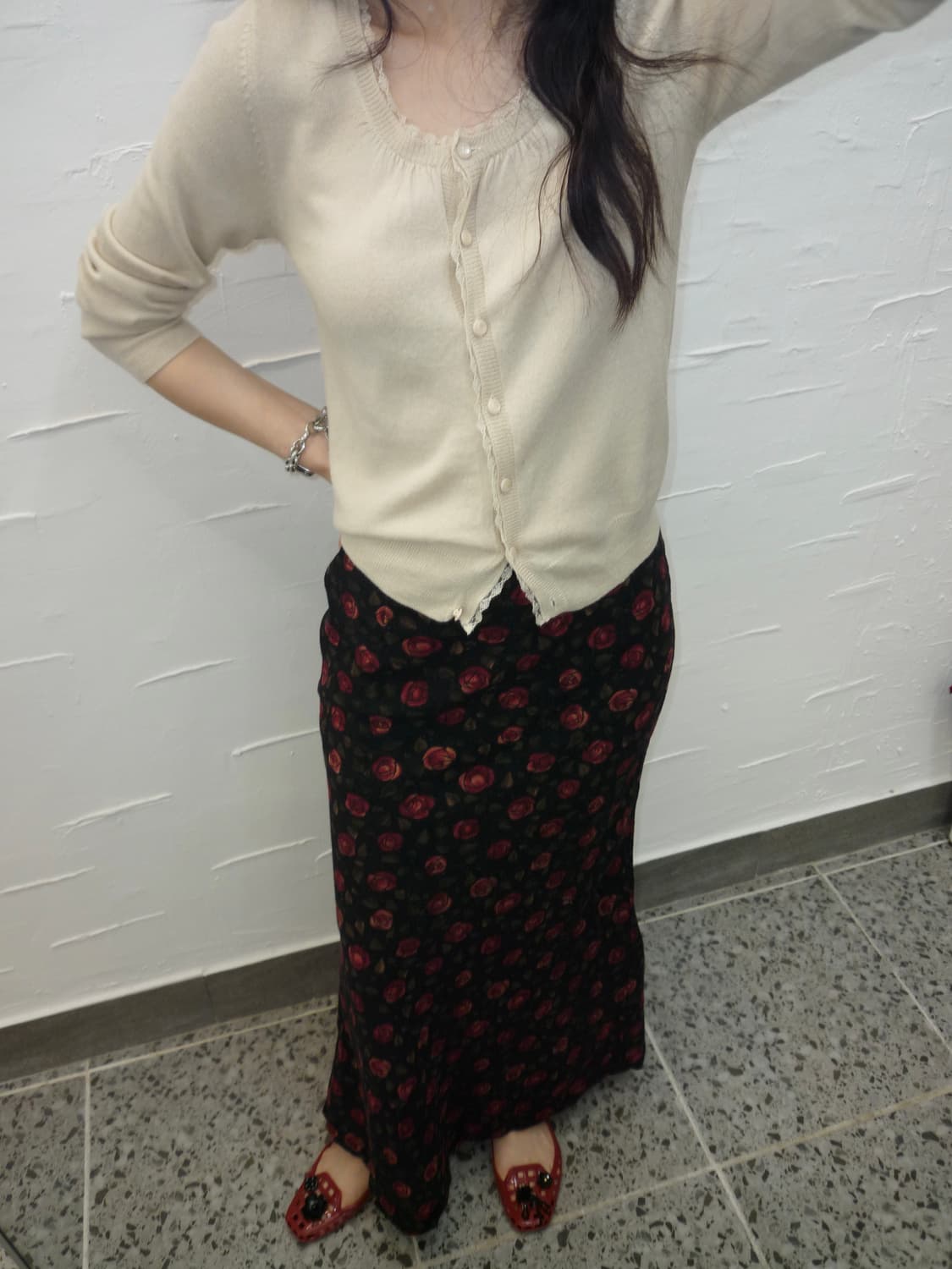 Rose rose long skirt 상품이미지1