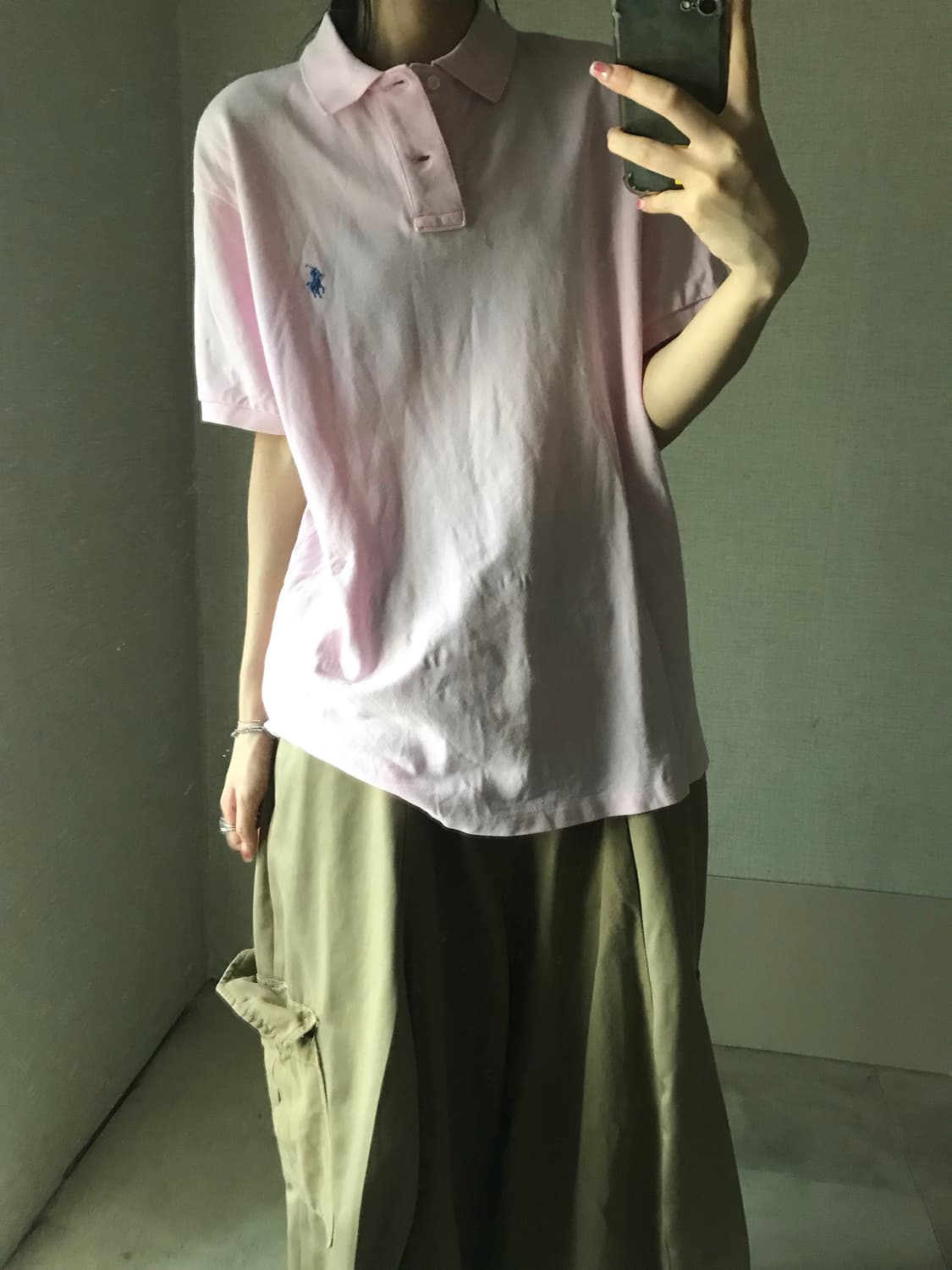 폴로 연핑크 반팔pk 상품이미지3