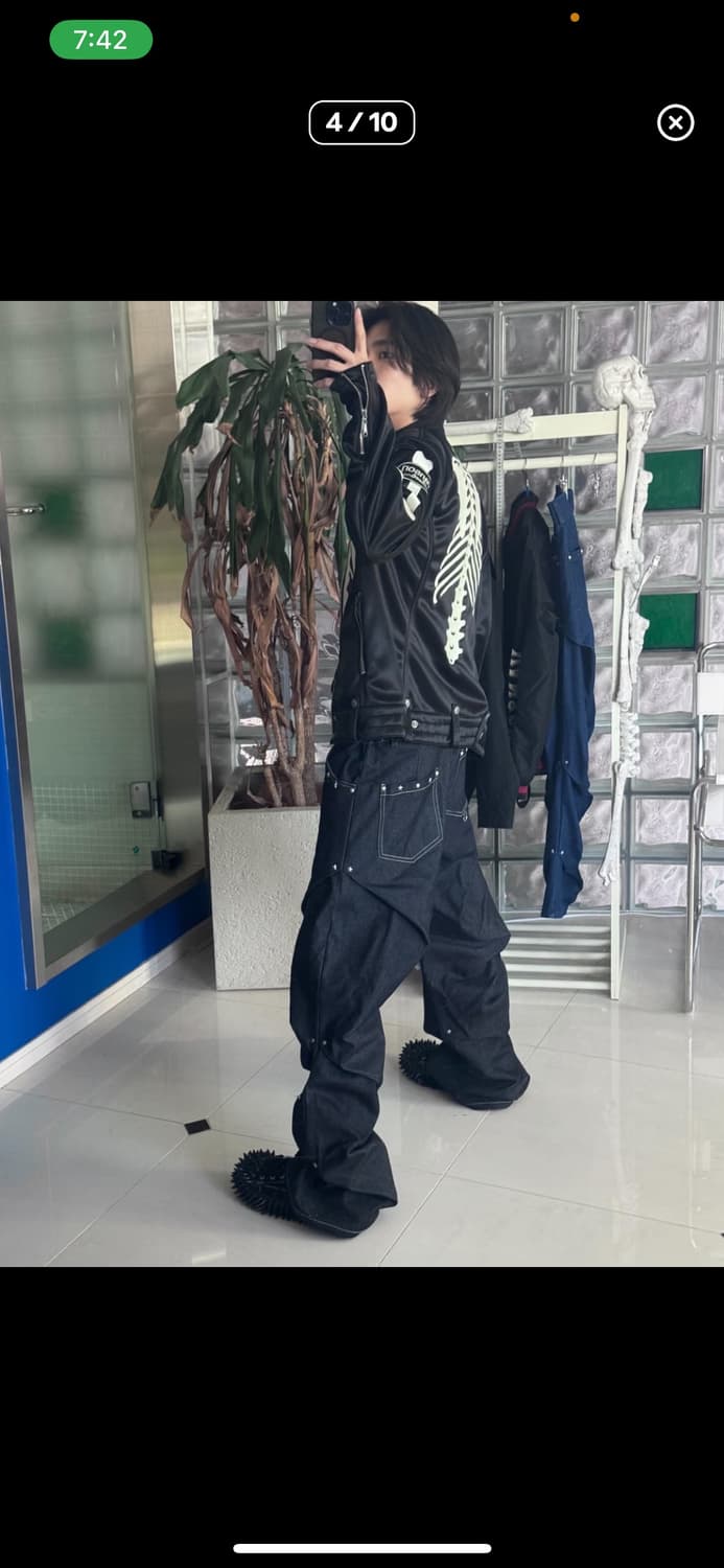 AAO viedit starry stud random tuck pants 상품이미지4