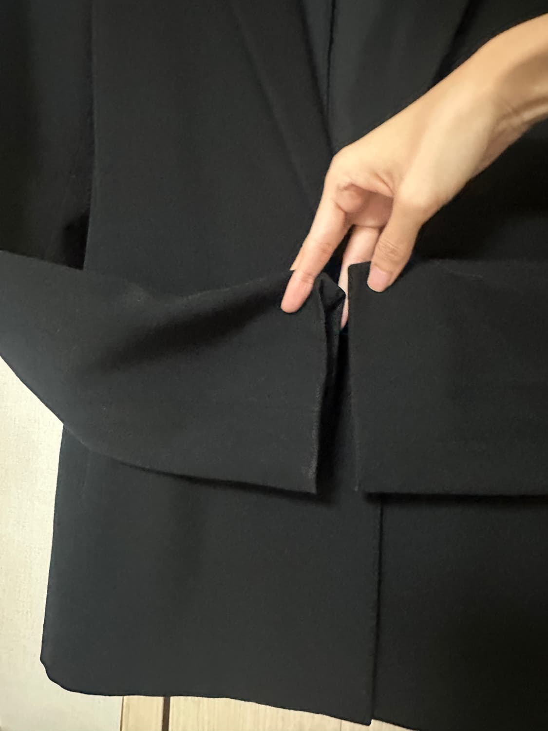 질샌더 버진 울 100% 자켓 블랙 34 상품이미지4