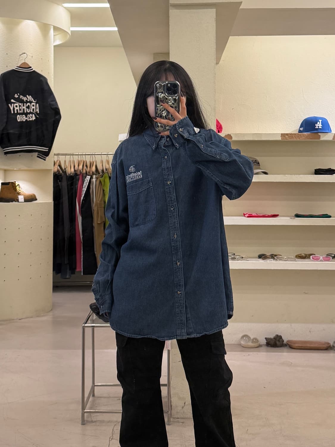 USA 오리지날 빈티지 데님 워크 셔츠 U1413 상품이미지1