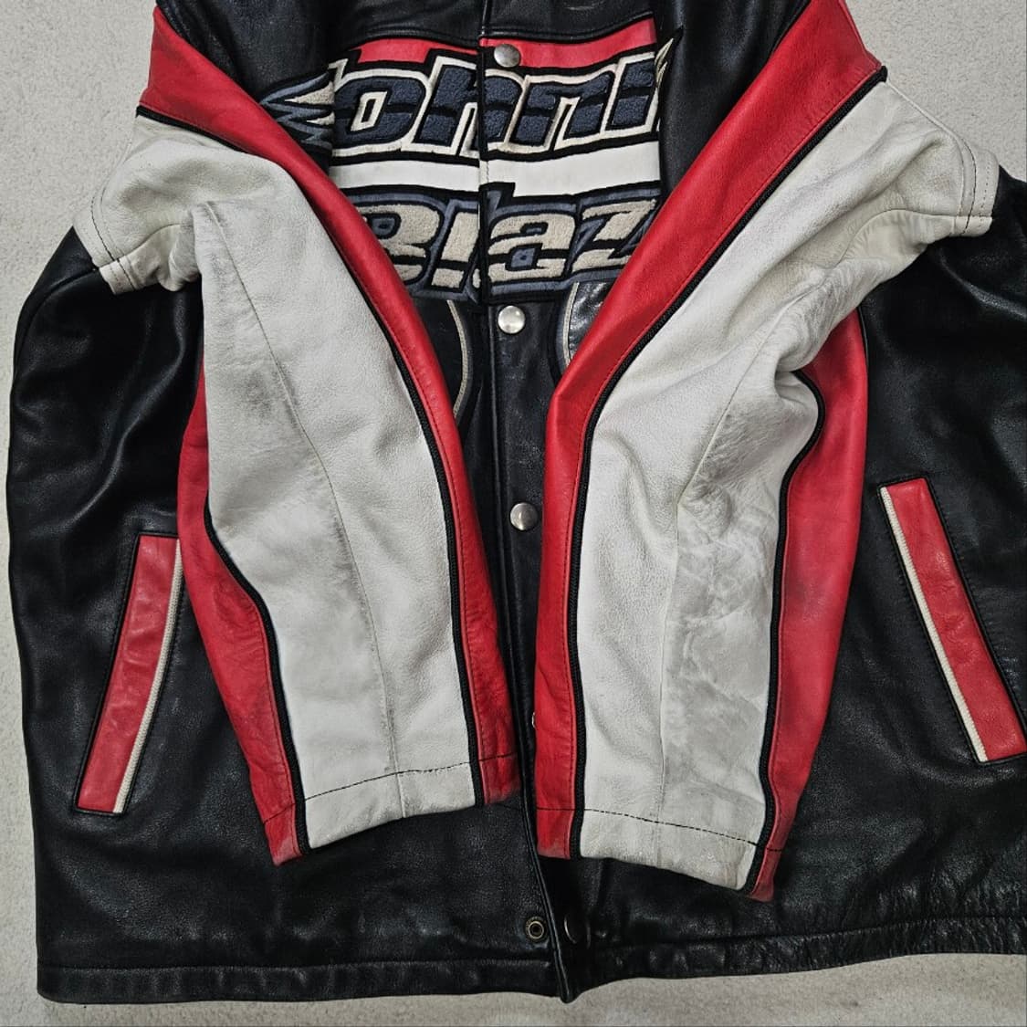 90s 조니 블레이즈 레더 자켓 XXL 상품이미지8