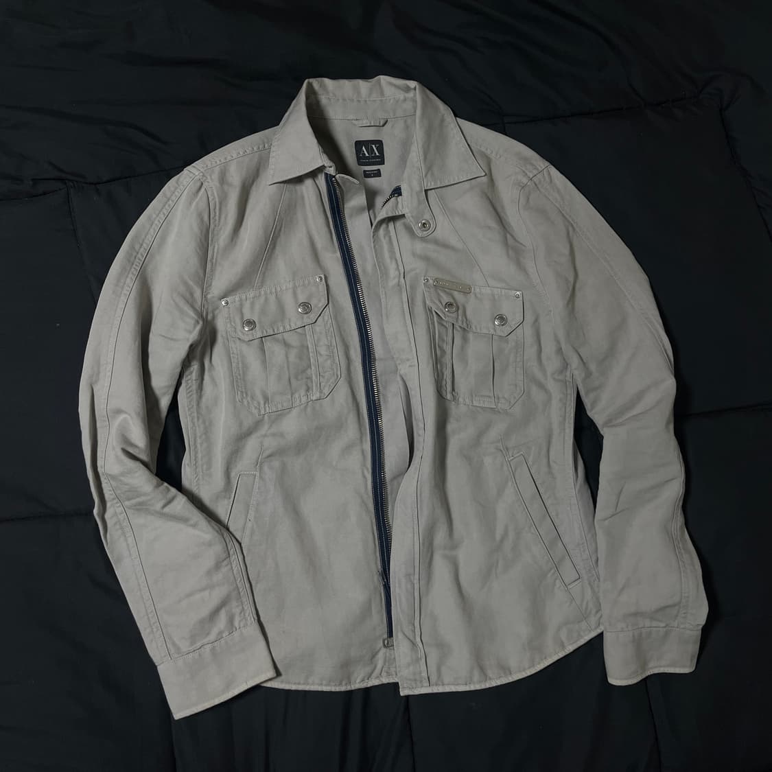 아르마니 익스체인지 밀리터리 코튼 셔츠 지퍼 자켓 상품이미지7
