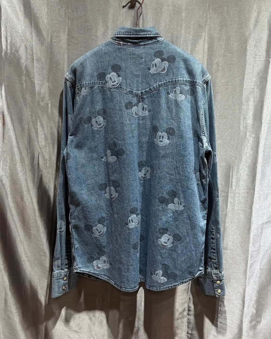 M LEVIS 리바이스 투포켓 미키마우스 웨스턴 셔츠 상품이미지3