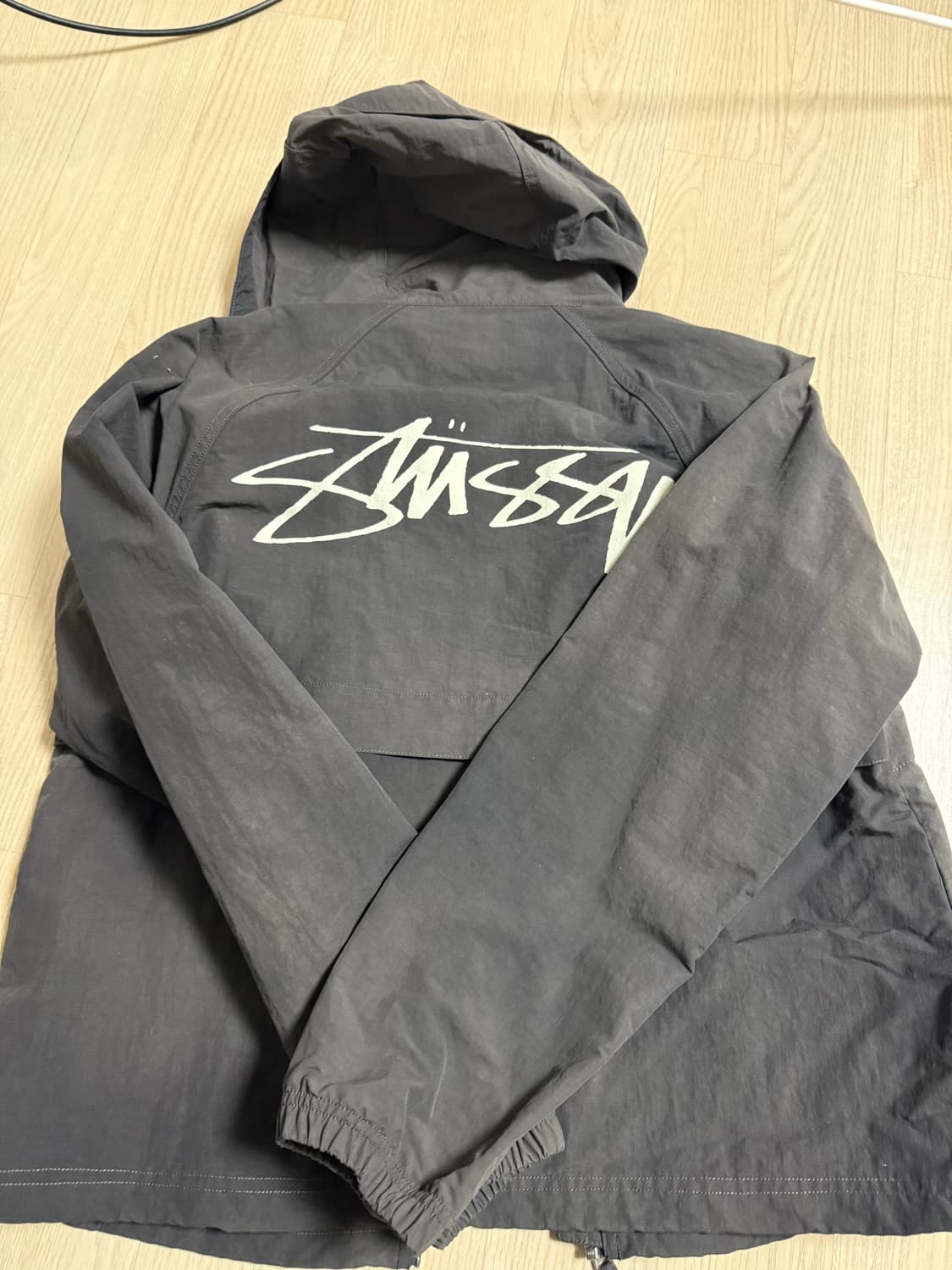 스투시 비치 쉘 웨이브 다이 자켓 블랙 S 상품이미지1