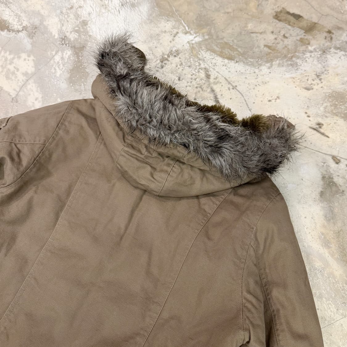 T&C Surf Design 패디드 퍼 봄버 자켓 베이지 상품이미지7