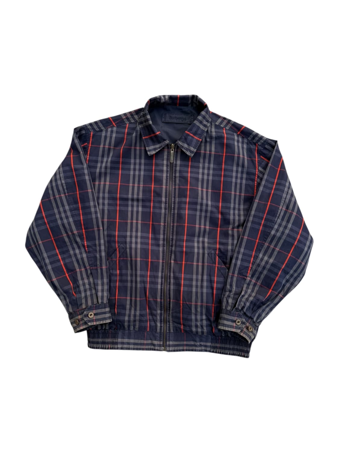 90s Burberry 버버리 리버시블 노바체크 블루종 상품이미지1