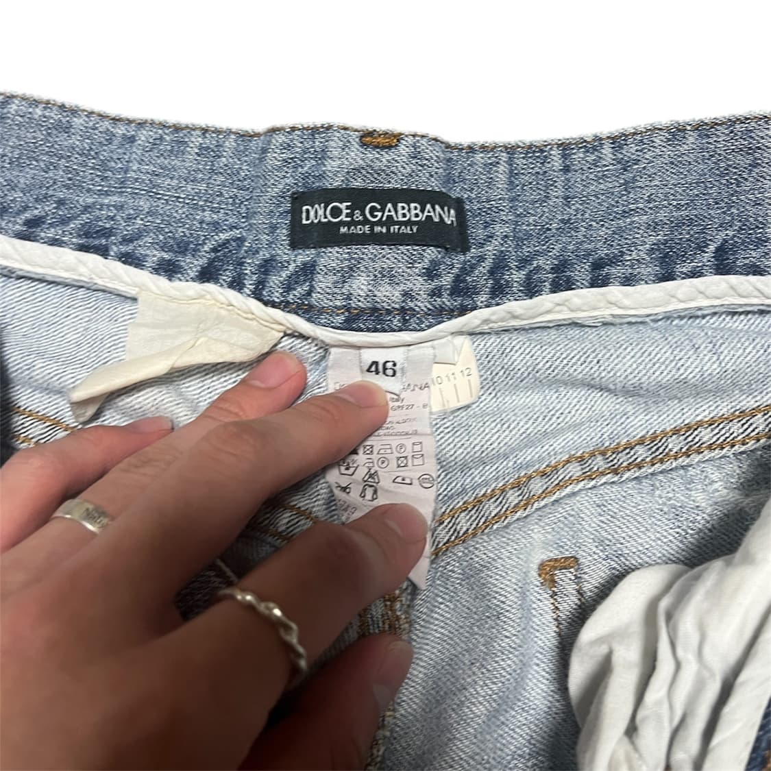 Dolce & Gabbana 히든 플레이트 디스트로이드 데님 팬츠 상품이미지5