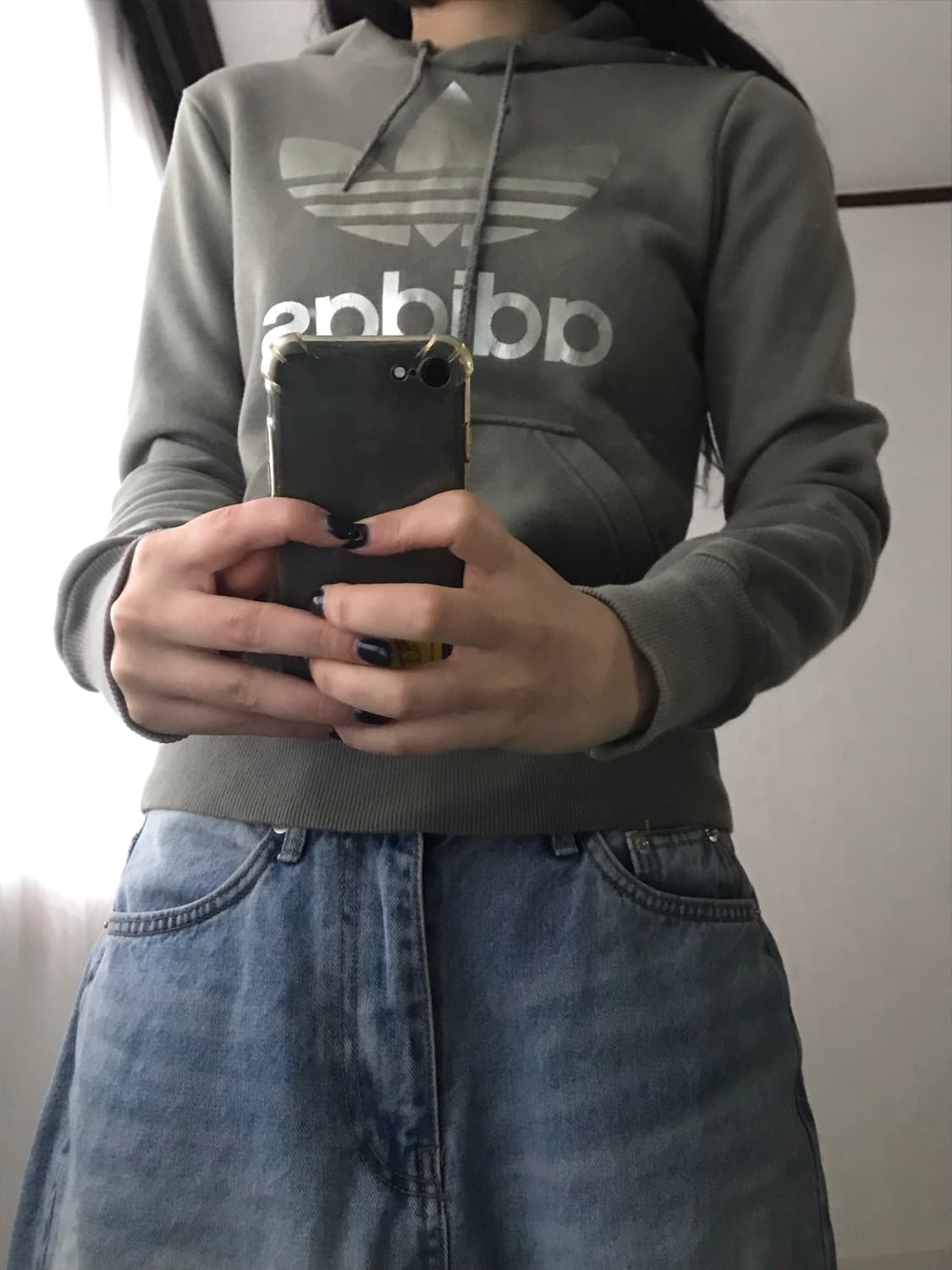 아디다스 카키 실버 후드티 상품이미지7