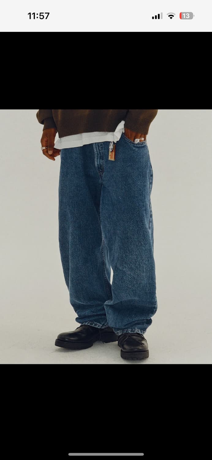 스웨이드 데님팬츠 M 상품이미지1