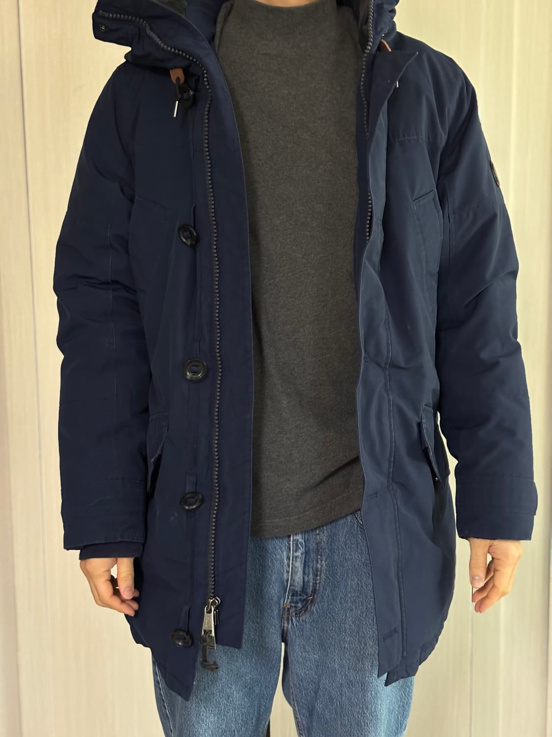 폴로 파카M 네이비색상 (착샷 유) 상품이미지8