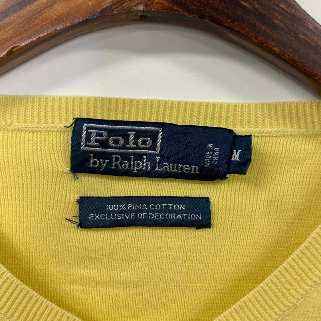 폴로 랄프로렌 피마코튼 옐로우 라운드 니트 상품이미지4