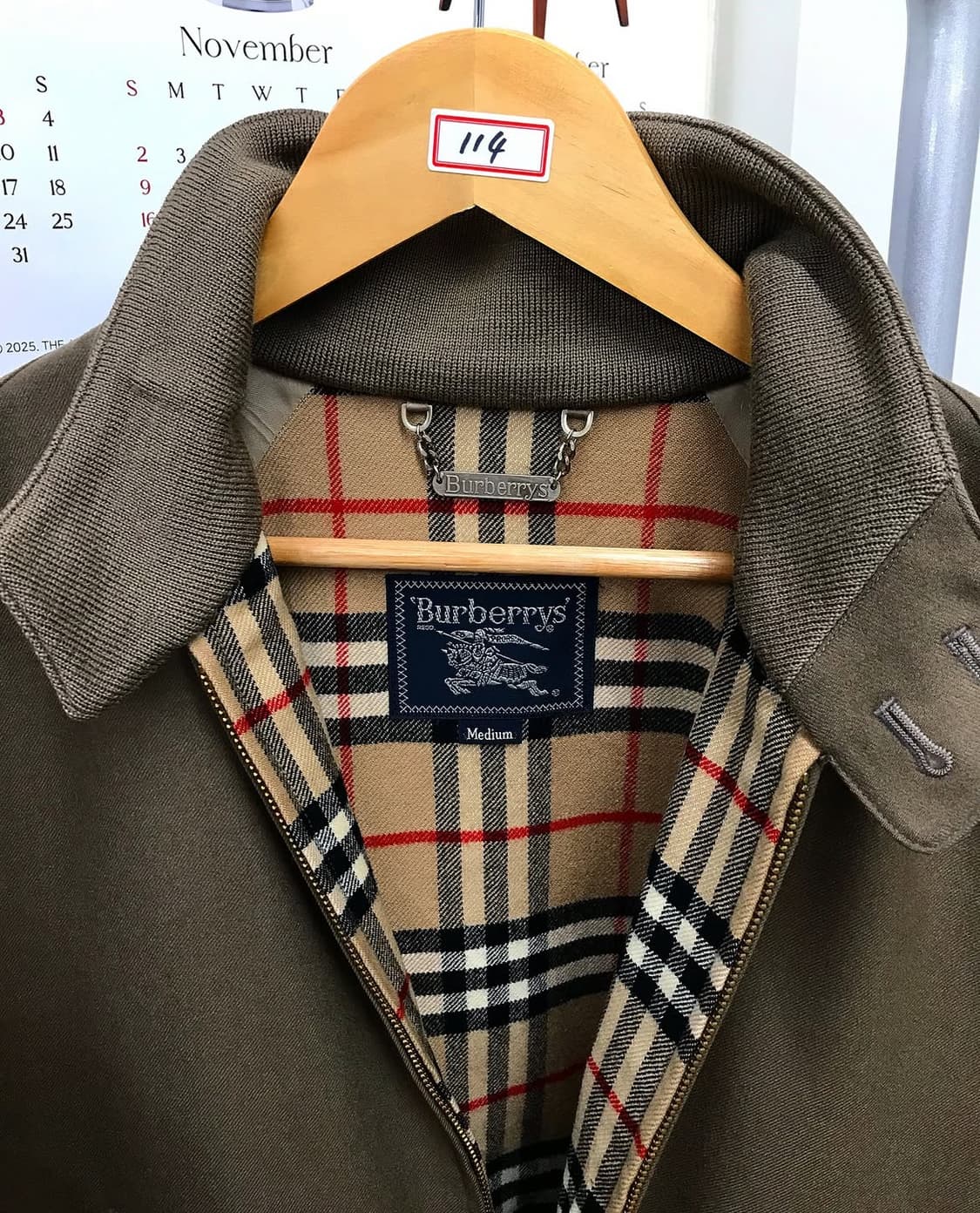 버버리 로고 울 블루종 자켓 상품이미지2