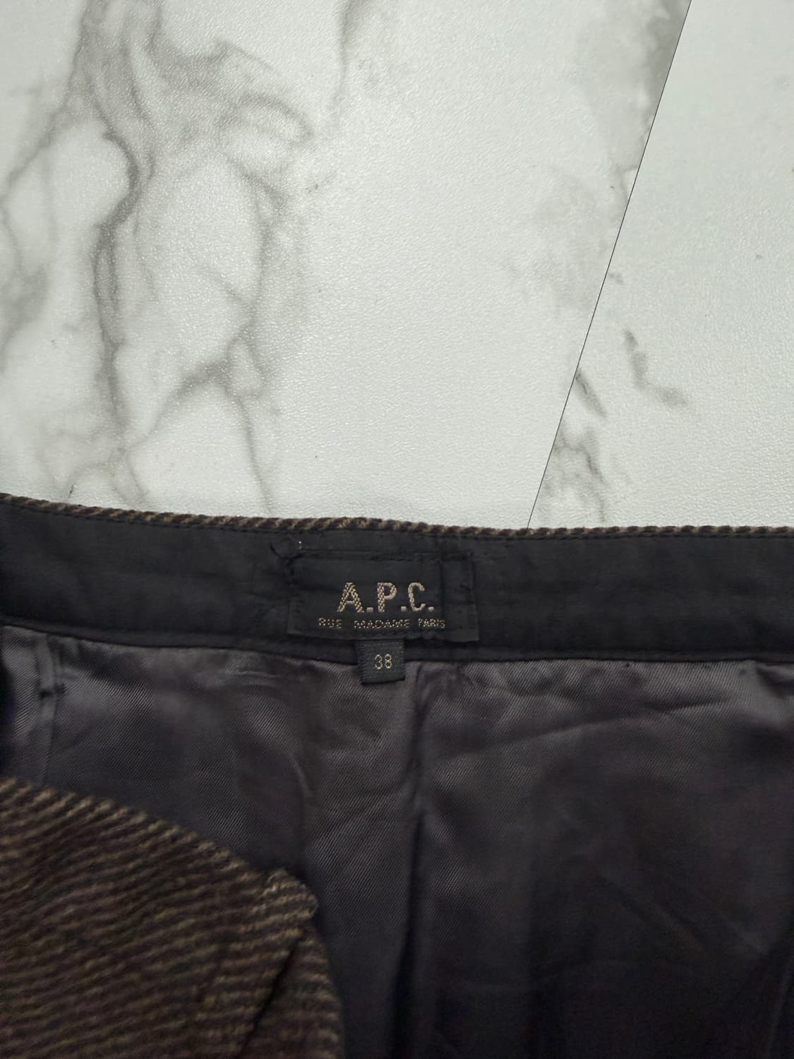 A.P.C. 아페쎄 브라운 울 스커트 상품이미지3