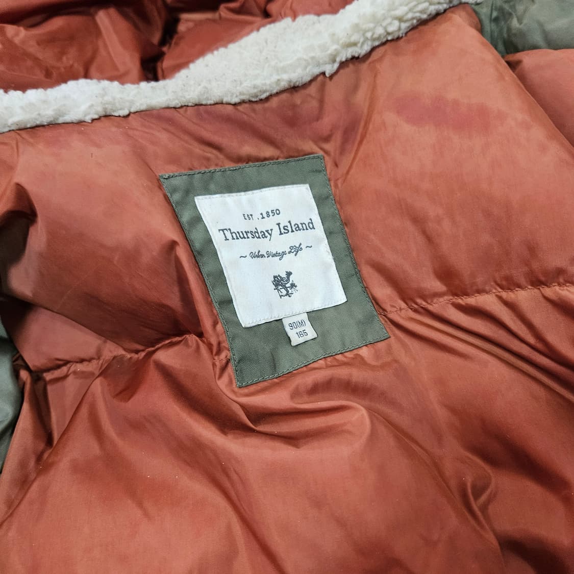 써스데이아일랜드 밀리터리 멀티포켓 패딩 파카 M size 상품이미지8