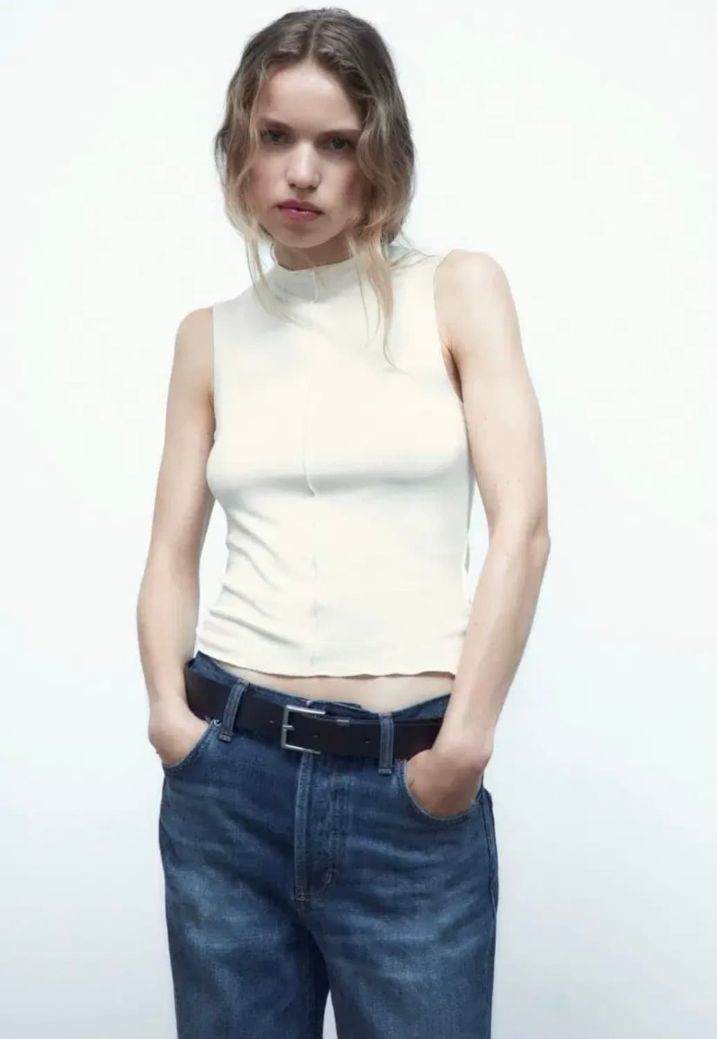 ZARA 자라 라인 티셔츠, 자라 홀터 티셔츠, 자라 반폴라 티셔츠 상품이미지1