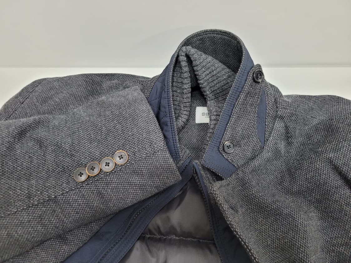 series 시리즈 이중 플라켓 다운 패딩 코트 / 남 100 차콜 
 상품이미지4