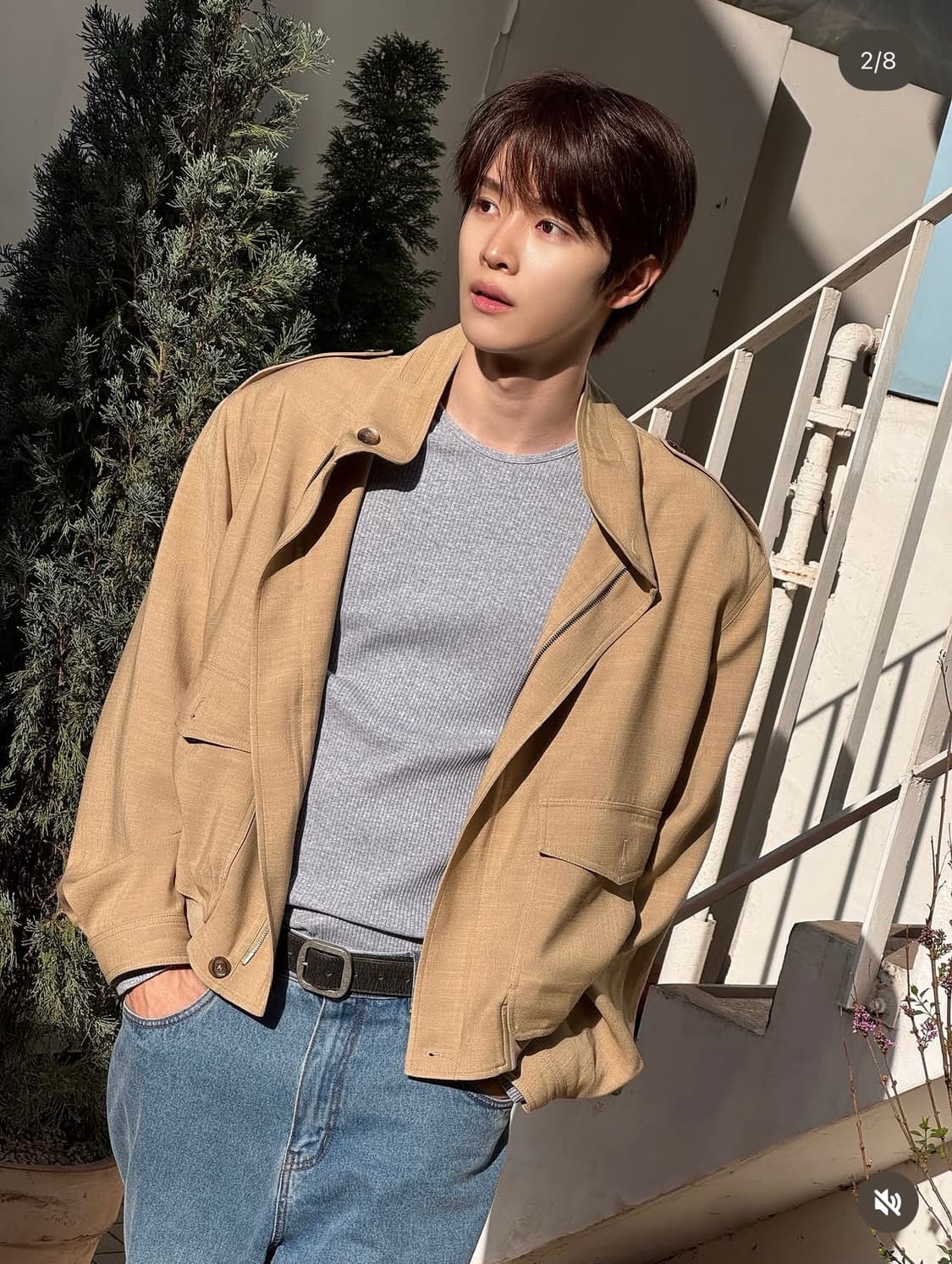 렉토 26SS 비스코스 헌팅 점퍼 자켓 데저트 베이지 상품이미지2